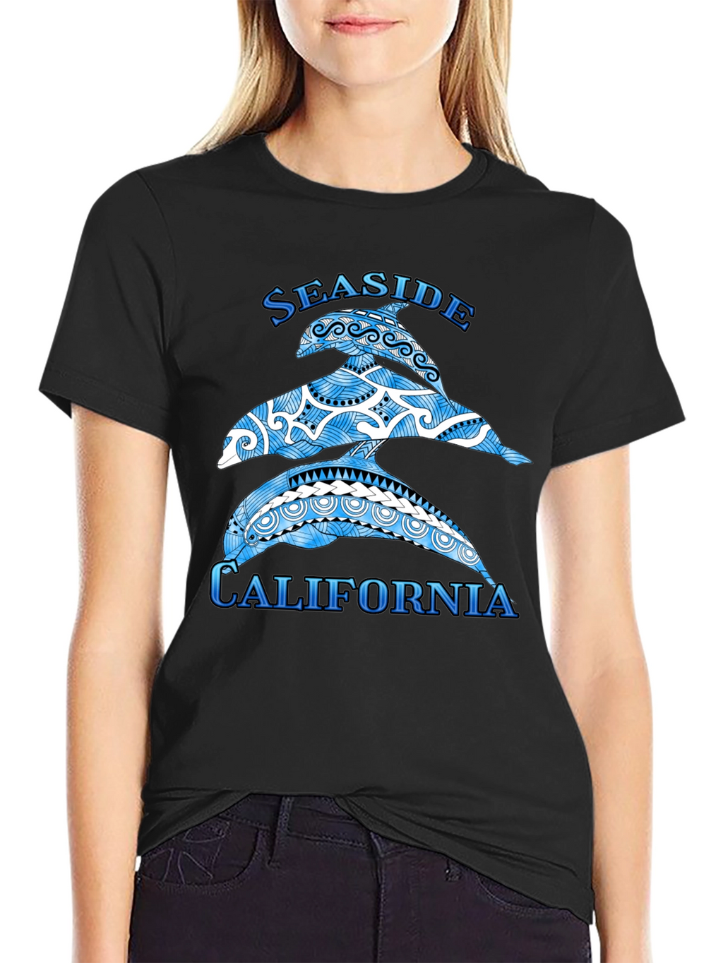 Seaside California Dolphin Graphic T-Shirt
