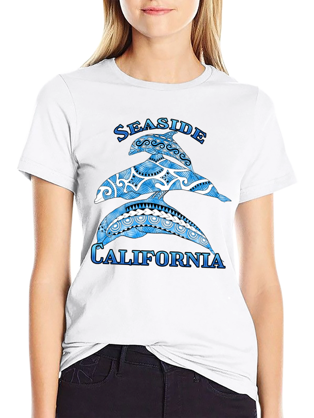 Seaside California Dolphin Graphic T-Shirt