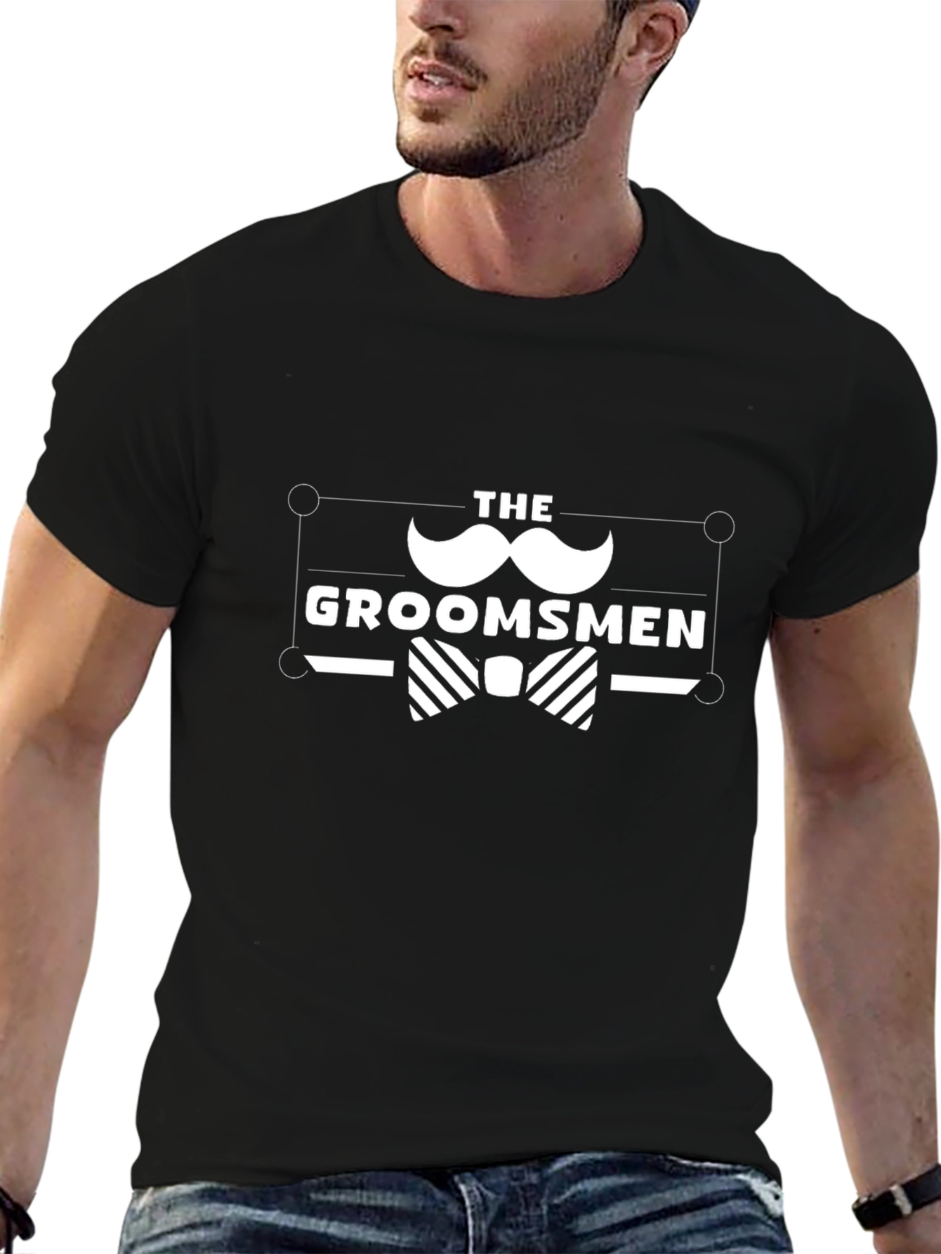 The Groomsmen Black Graphic T-Shirt
