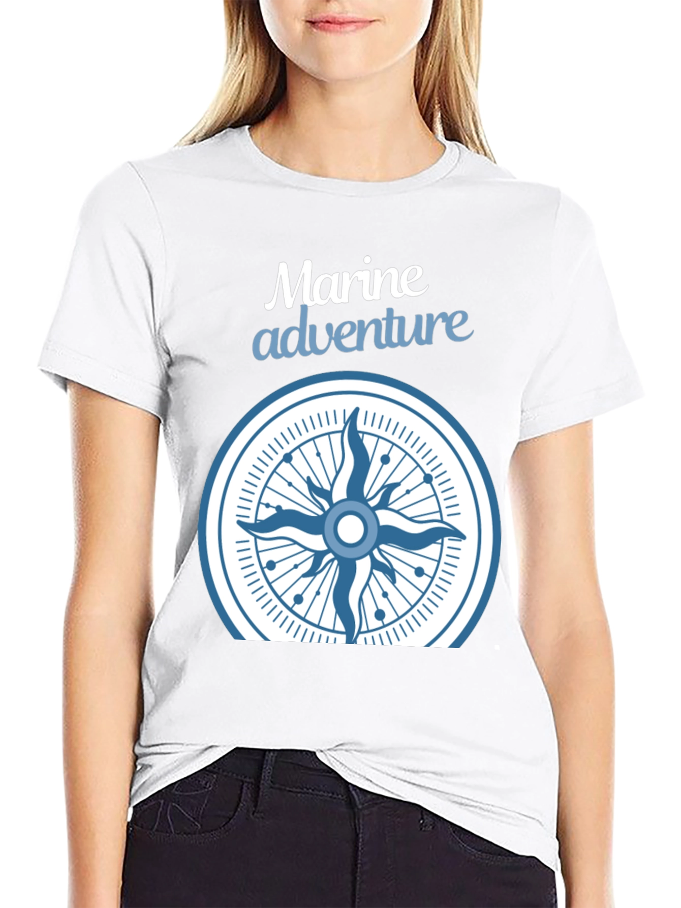 Marine Adventure Compass Graphic T-Shirt