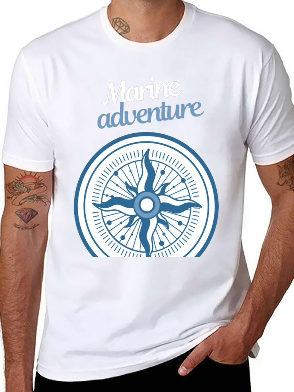 Marine Adventure Compass Graphic T-Shirt