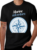 Marine Adventure Compass Graphic T-Shirt