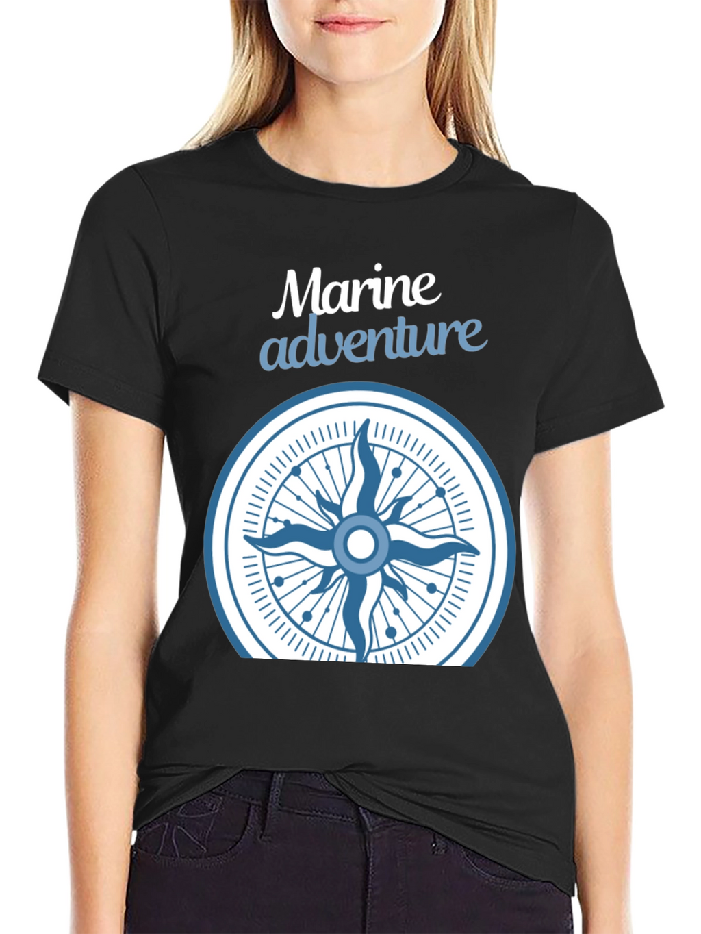 Marine Adventure Compass Graphic T-Shirt