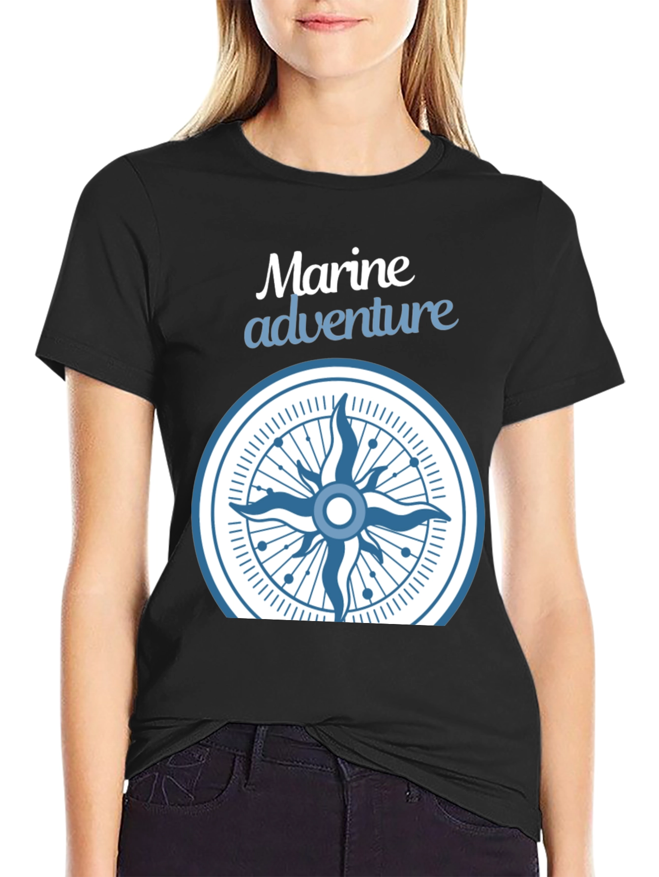 Marine Adventure Compass Graphic T-Shirt