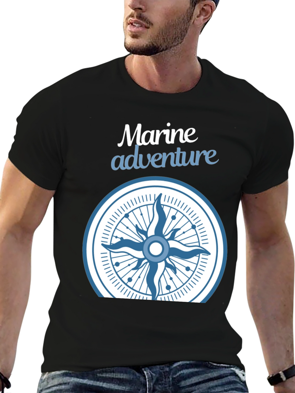 Marine Adventure Compass Graphic T-Shirt
