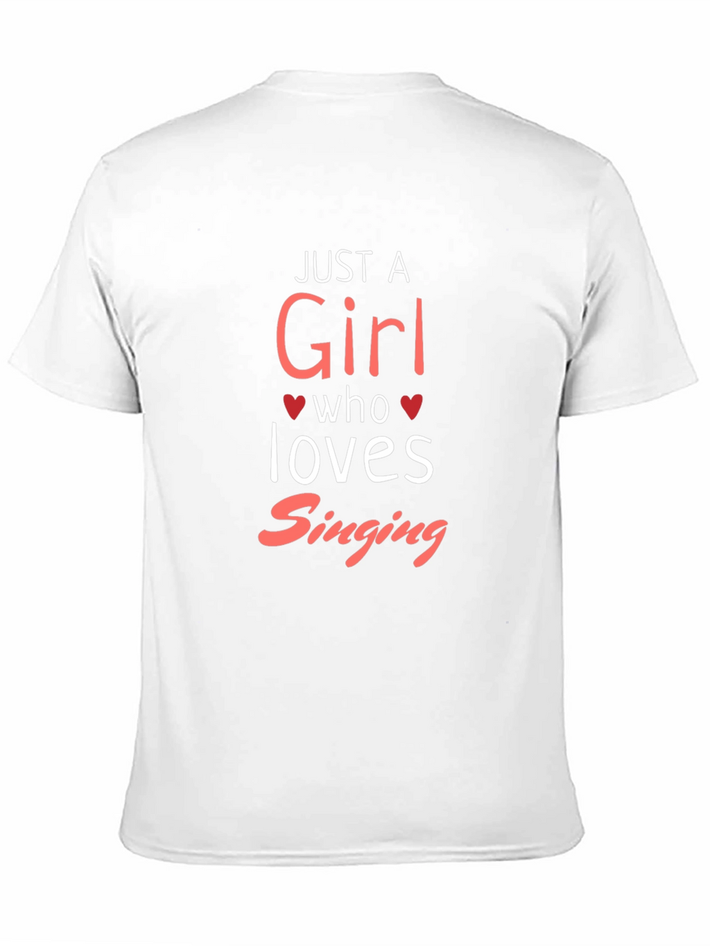 Just a Girl Who Loves Singing Black T-Shirt