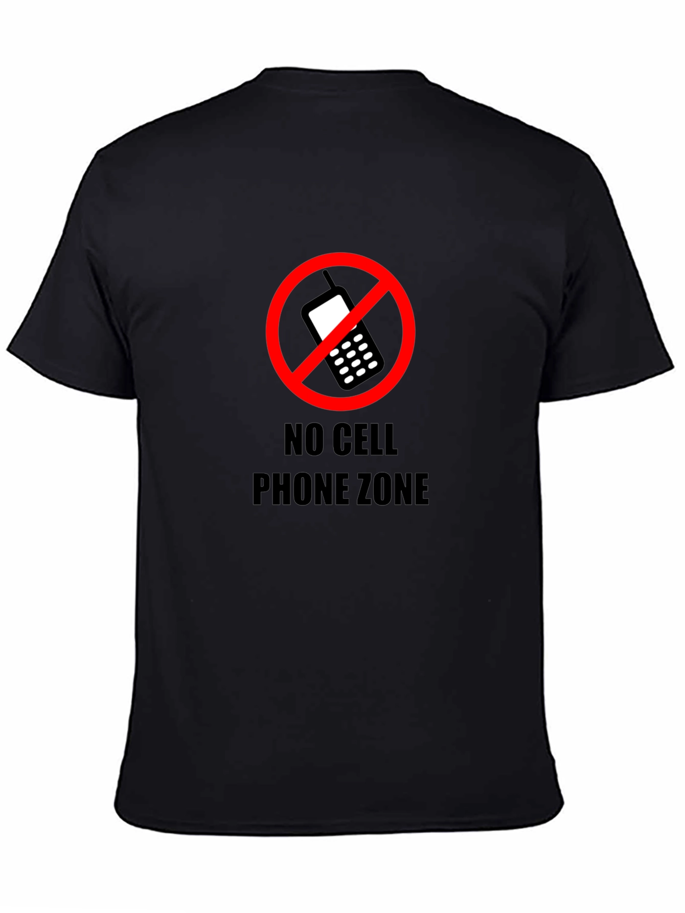 No Cell Phone Zone Black T-Shirt