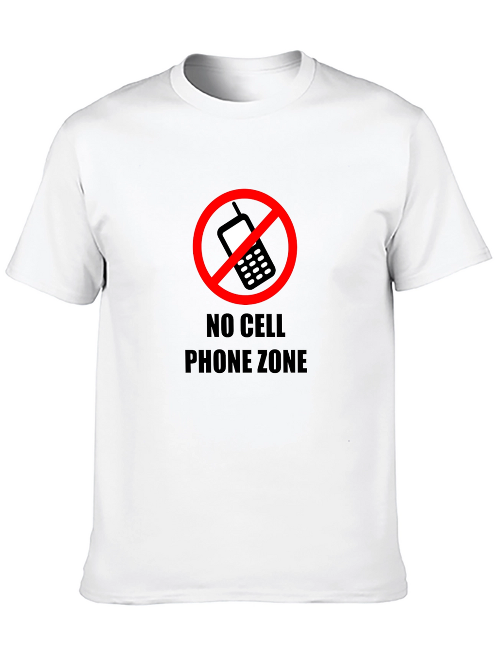 No Cell Phone Zone Black T-Shirt