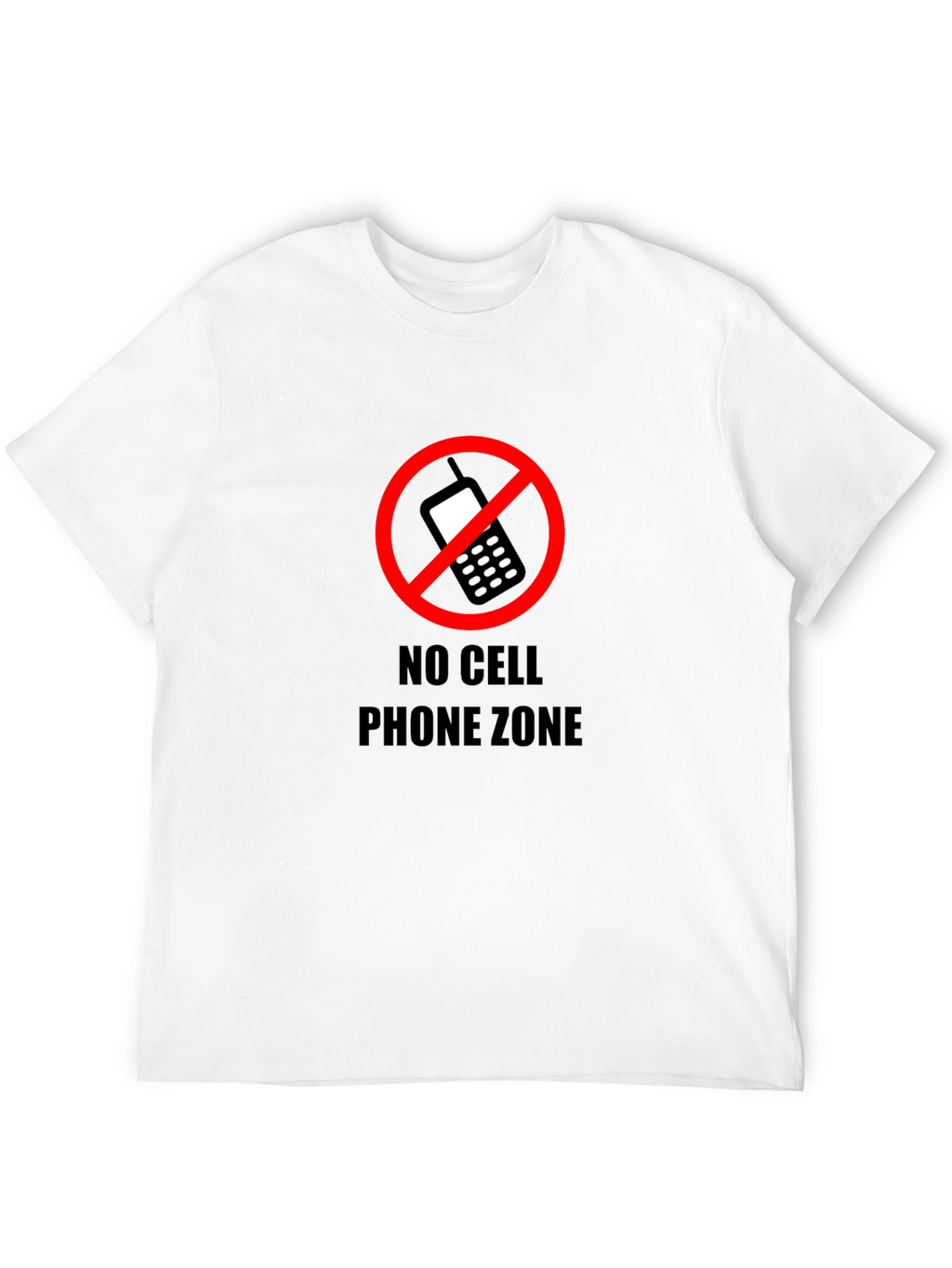 No Cell Phone Zone Black T-Shirt