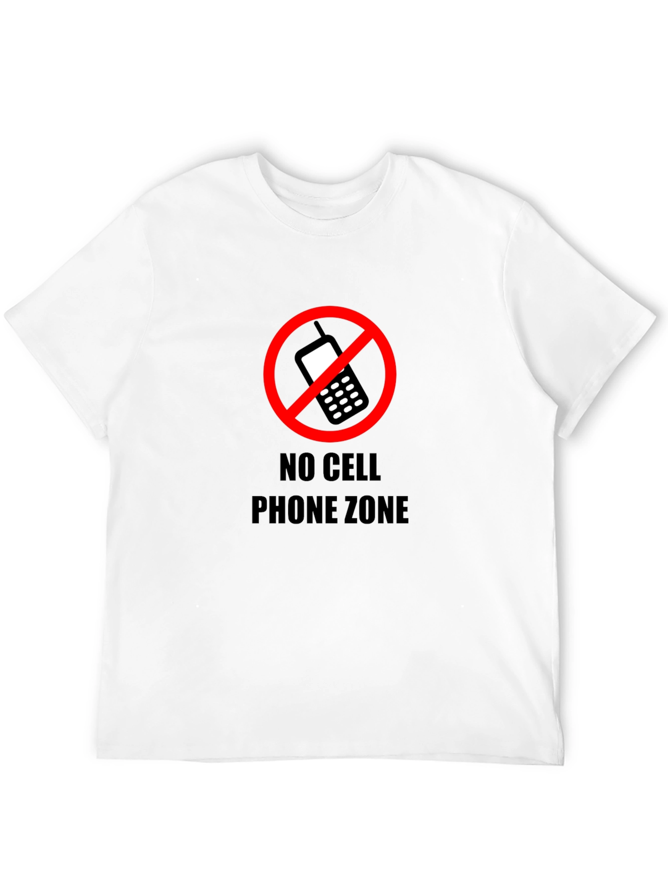 No Cell Phone Zone Black T-Shirt