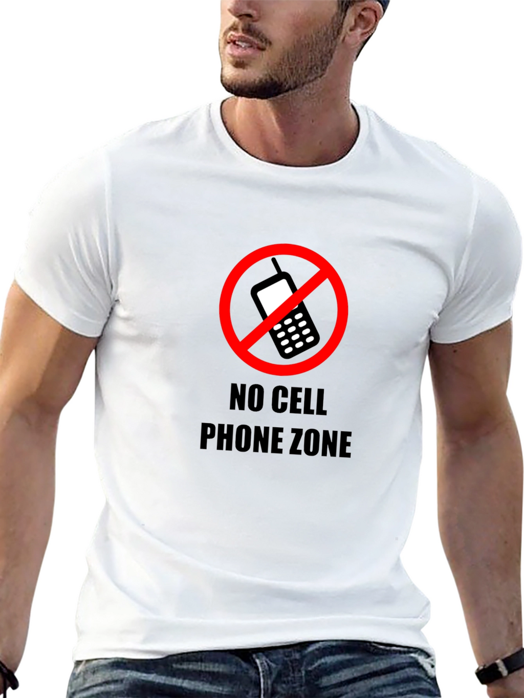 No Cell Phone Zone Black T-Shirt