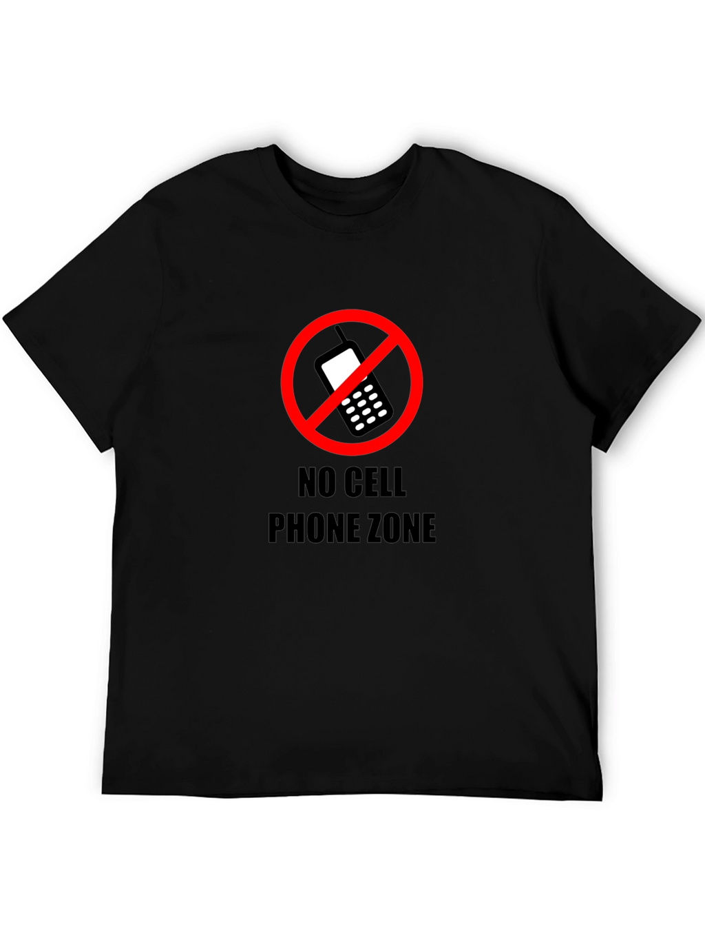 No Cell Phone Zone Black T-Shirt