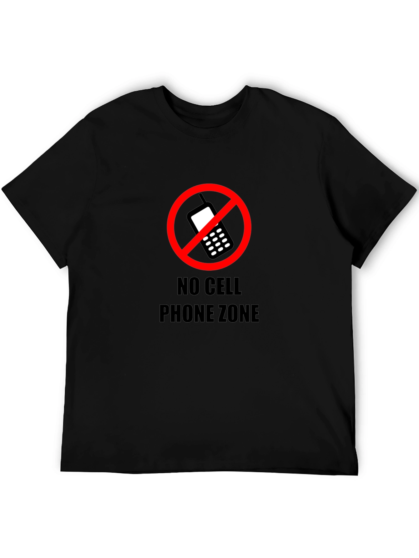 No Cell Phone Zone Black T-Shirt