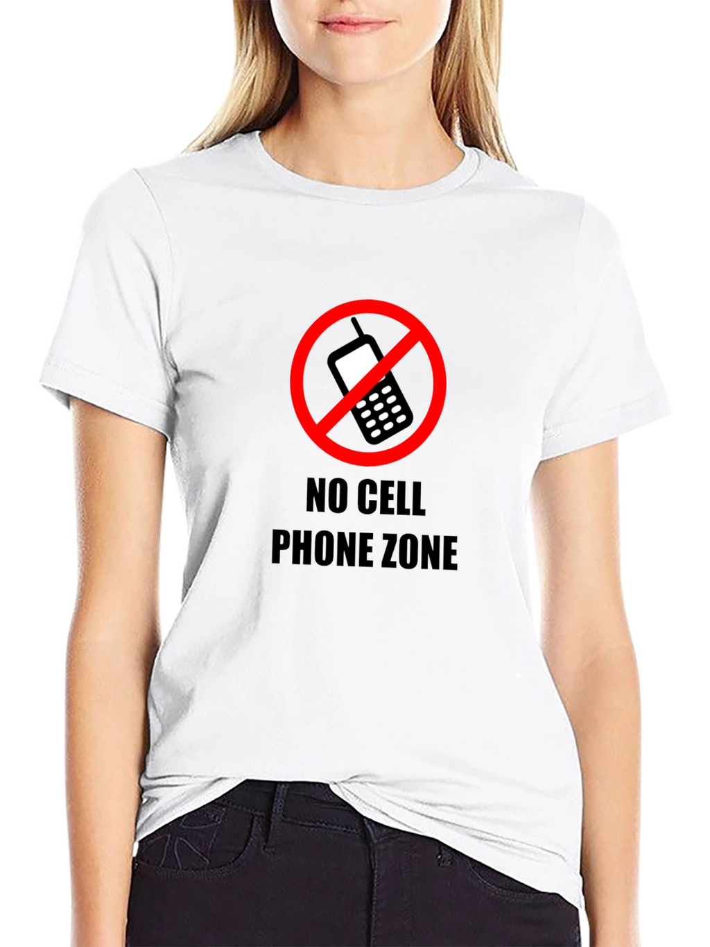 No Cell Phone Zone Black T-Shirt
