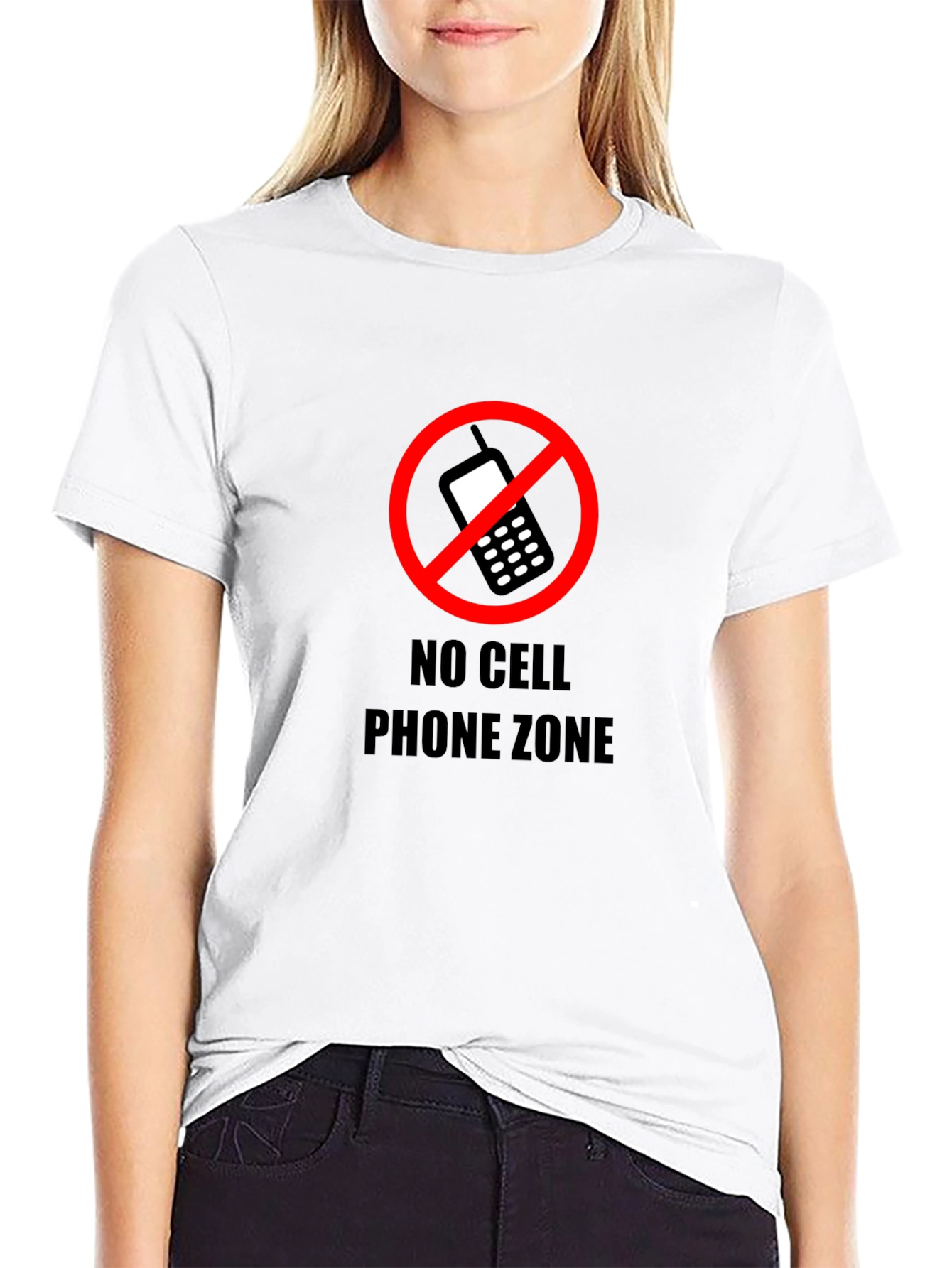 No Cell Phone Zone Black T-Shirt