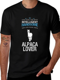Alpaca Lover T-Shirt - Intelligent Handsome Mens Tee