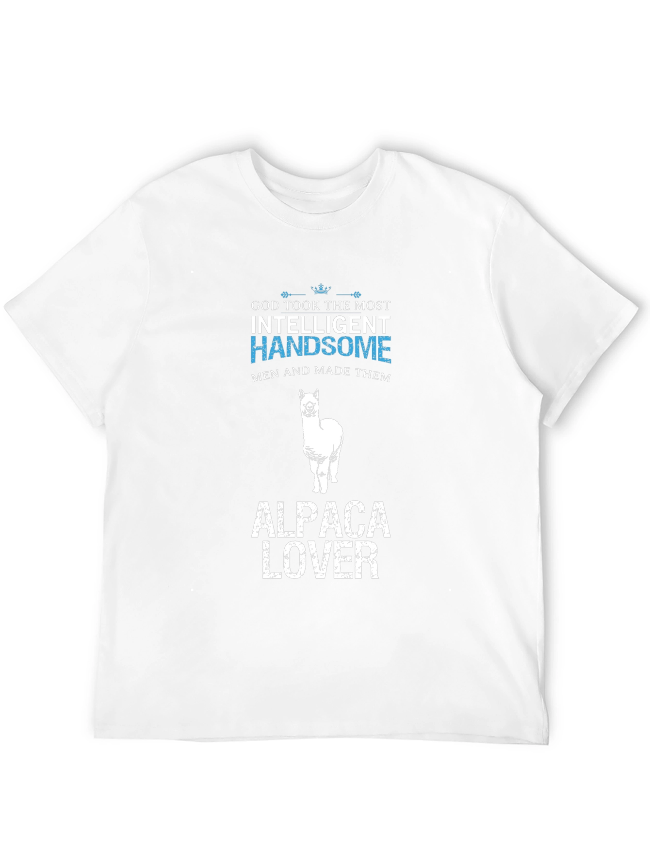 Alpaca Lover T-Shirt - Intelligent Handsome Mens Tee