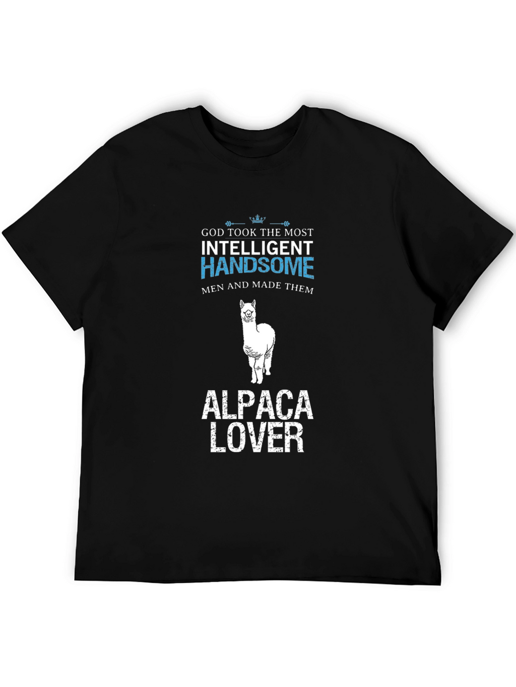 Alpaca Lover T-Shirt - Intelligent Handsome Mens Tee