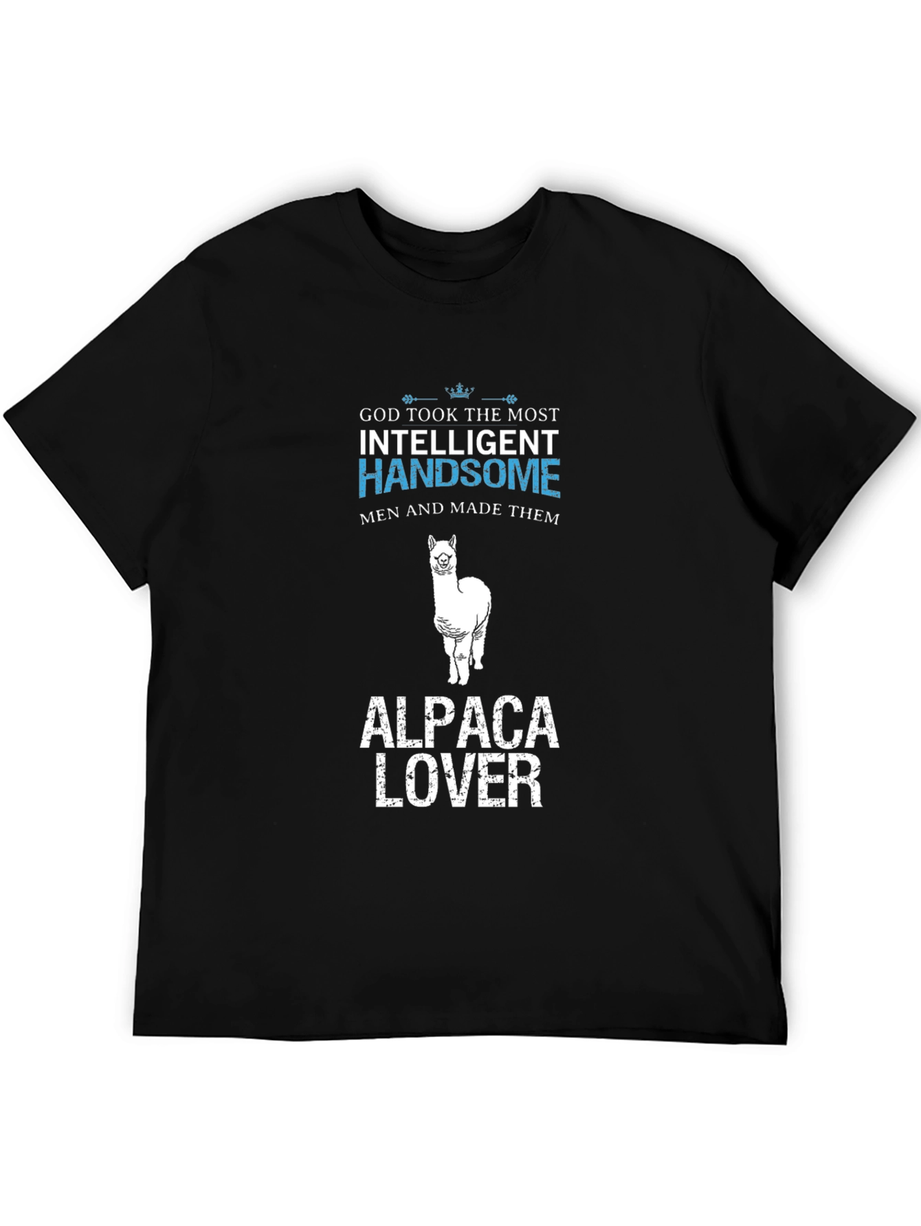 Alpaca Lover T-Shirt - Intelligent Handsome Mens Tee