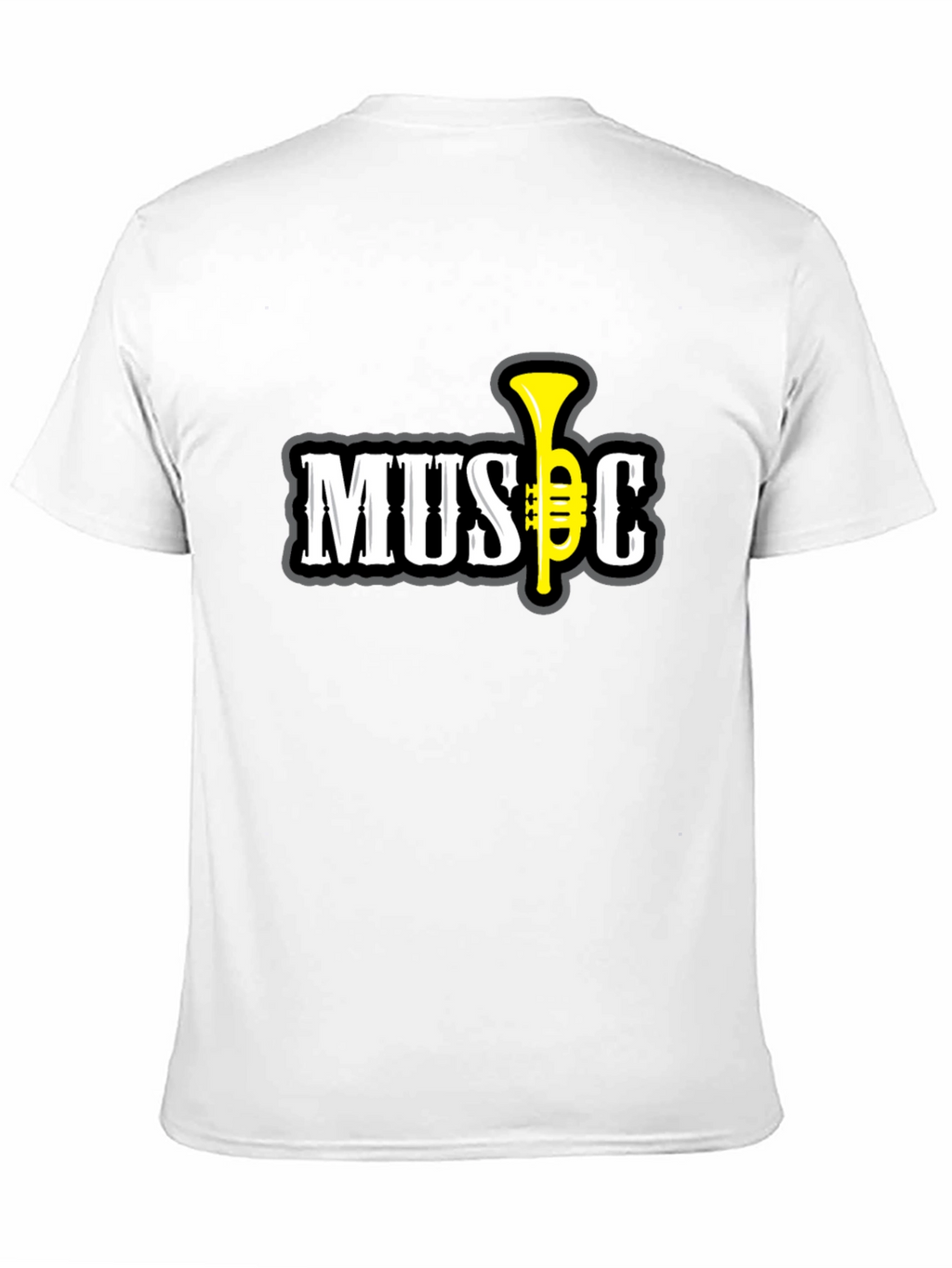 Music Graphic T-Shirt - Short Sleeve Black