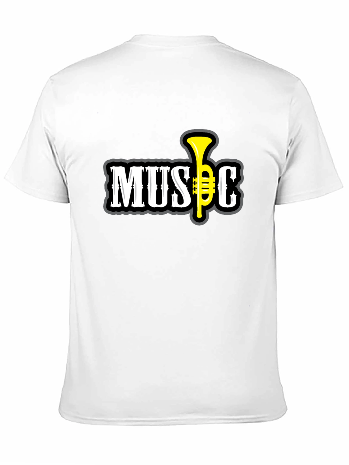 Music Graphic T-Shirt - Short Sleeve Black