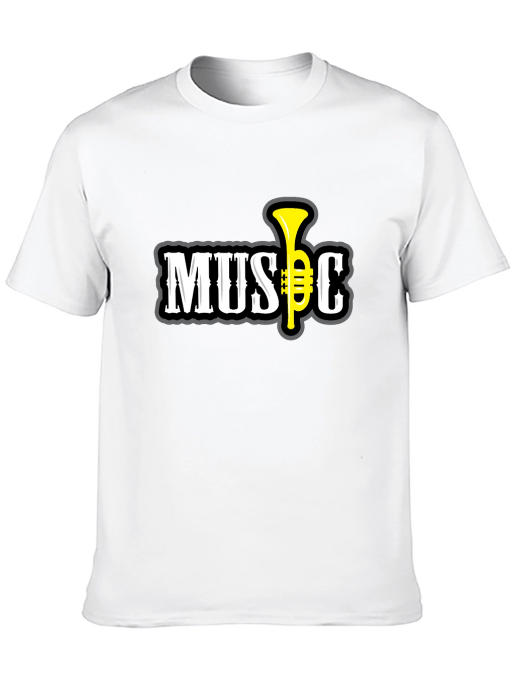 Music Graphic T-Shirt - Short Sleeve Black
