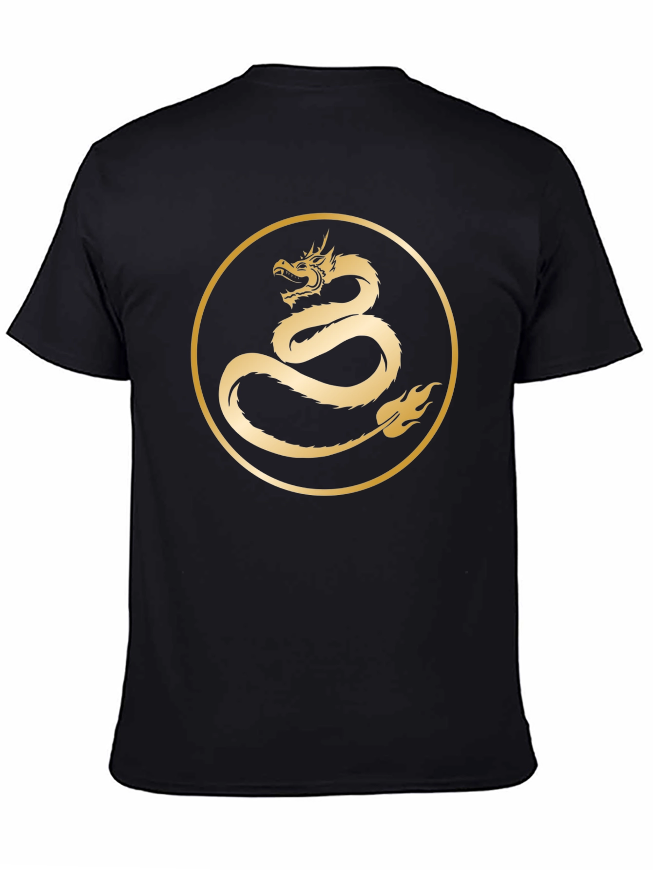 Dragon Circle Graphic Tee - Black