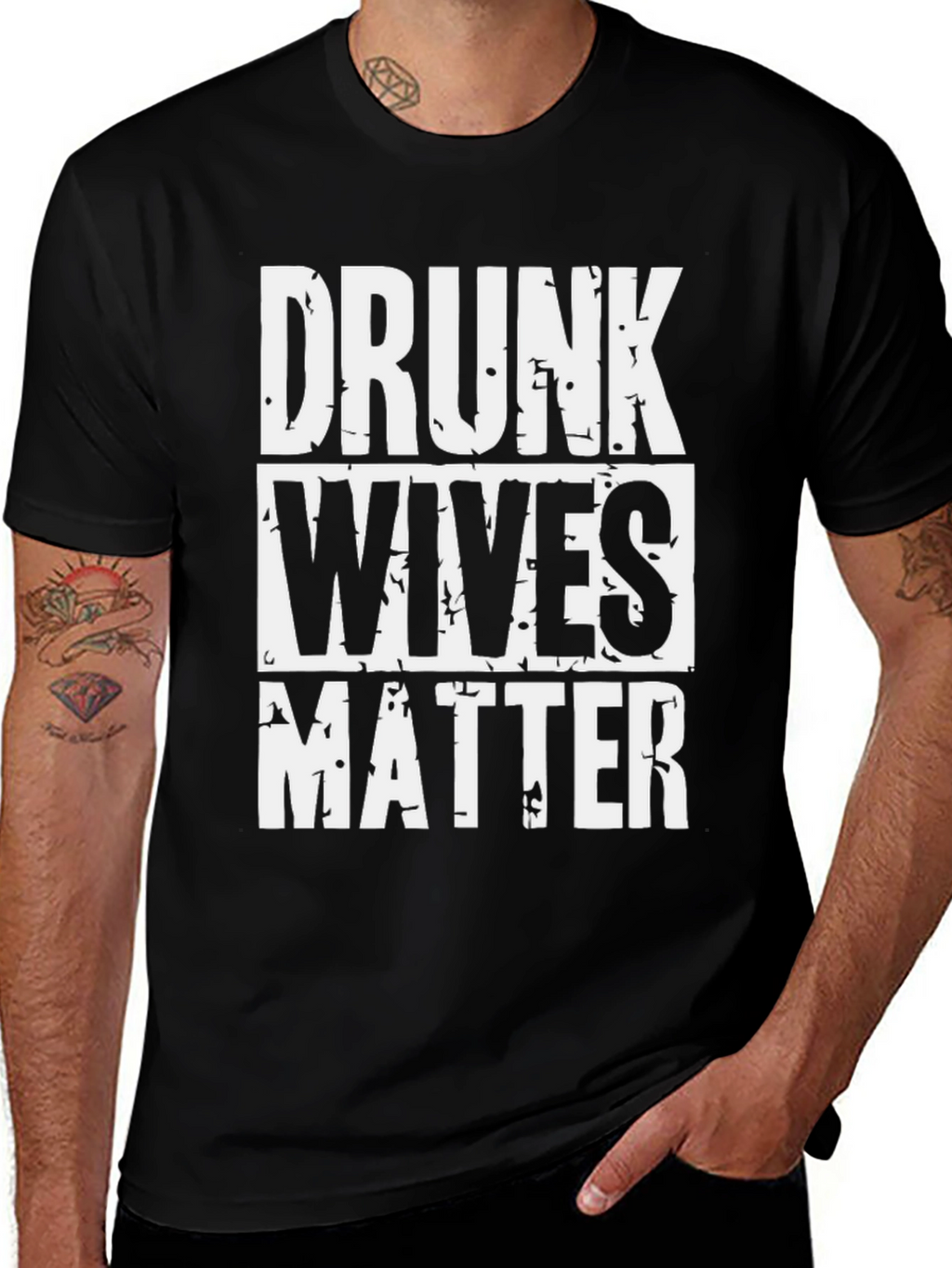 Drunk Wives Matter Graphic T-Shirt