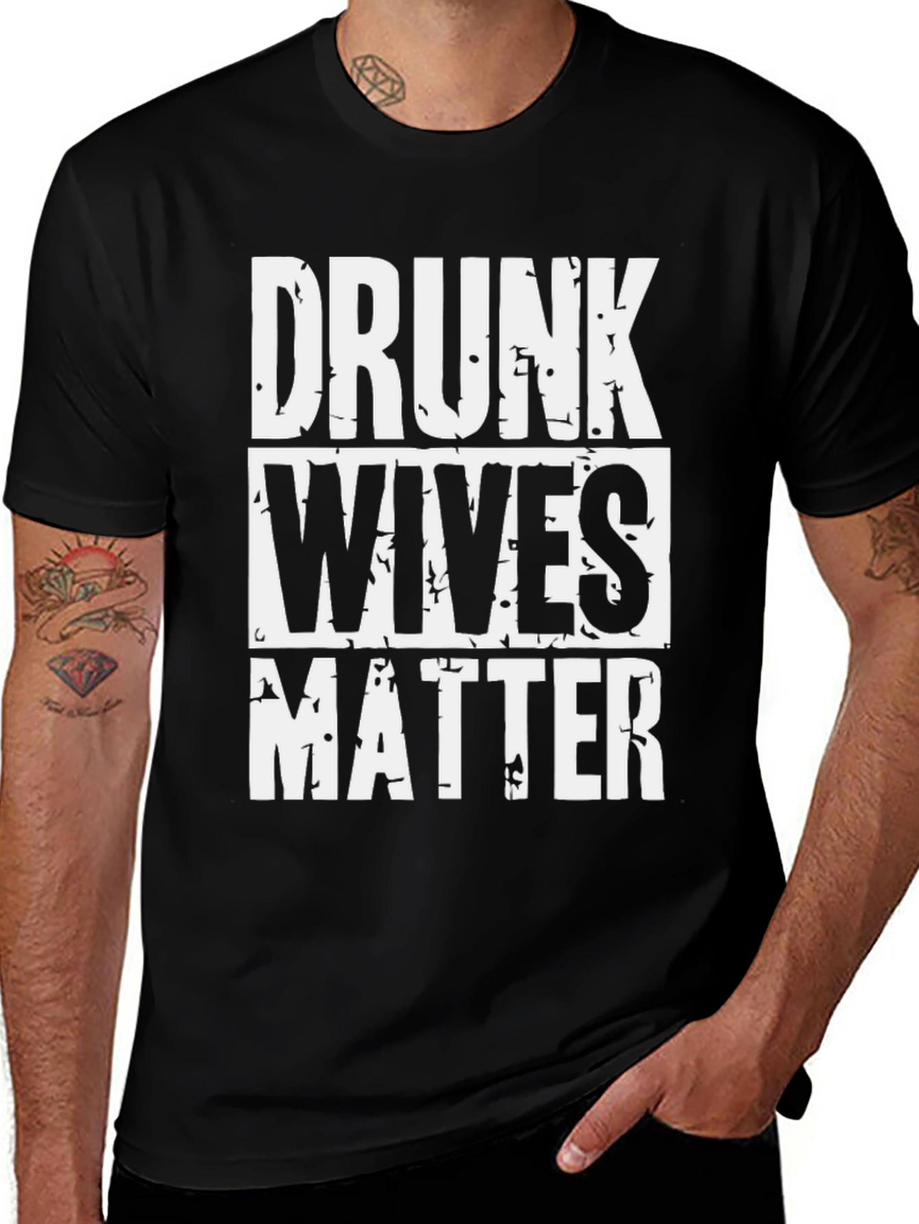 Drunk Wives Matter Graphic T-Shirt