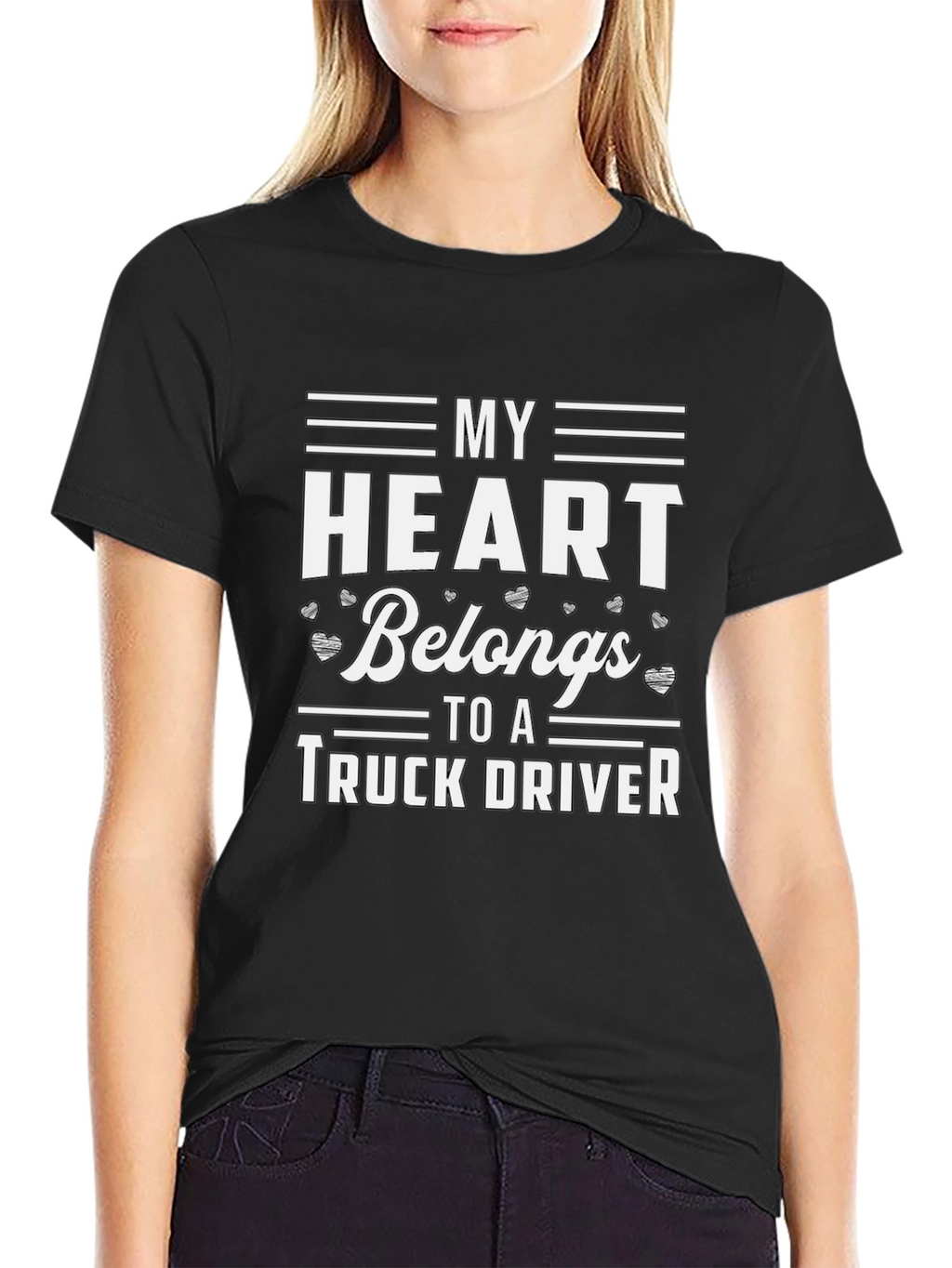 My Heart Belongs To A Truck Driver T-Shirt