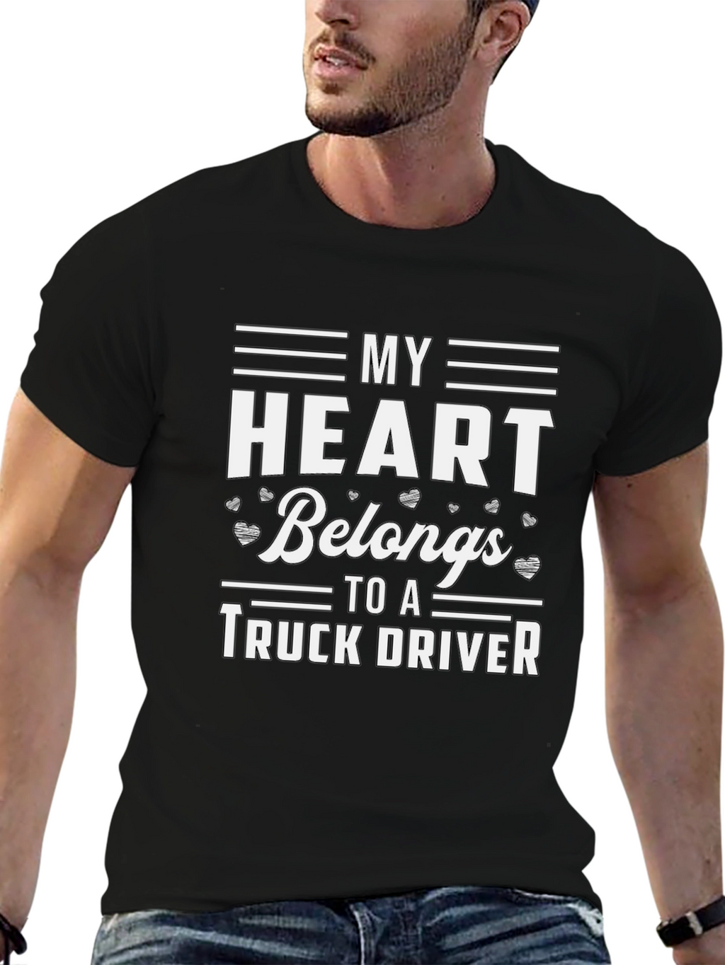 My Heart Belongs To A Truck Driver T-Shirt