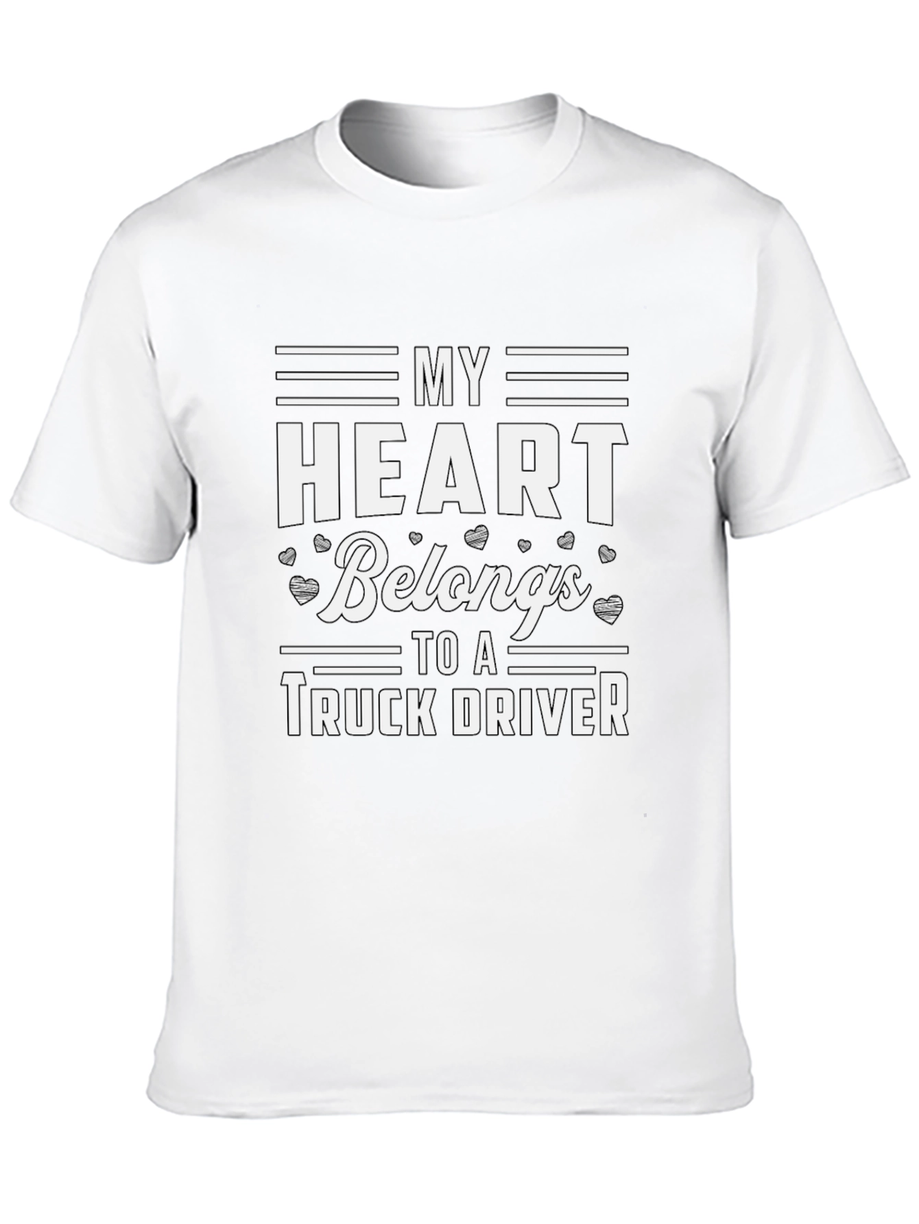 My Heart Belongs To A Truck Driver T-Shirt