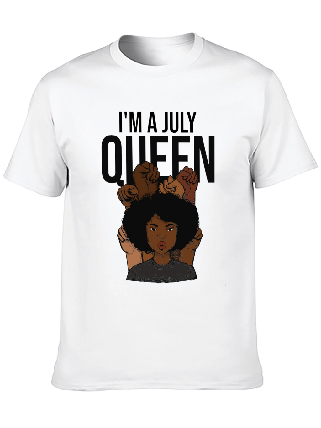 Im a July Queen Black T-Shirt
