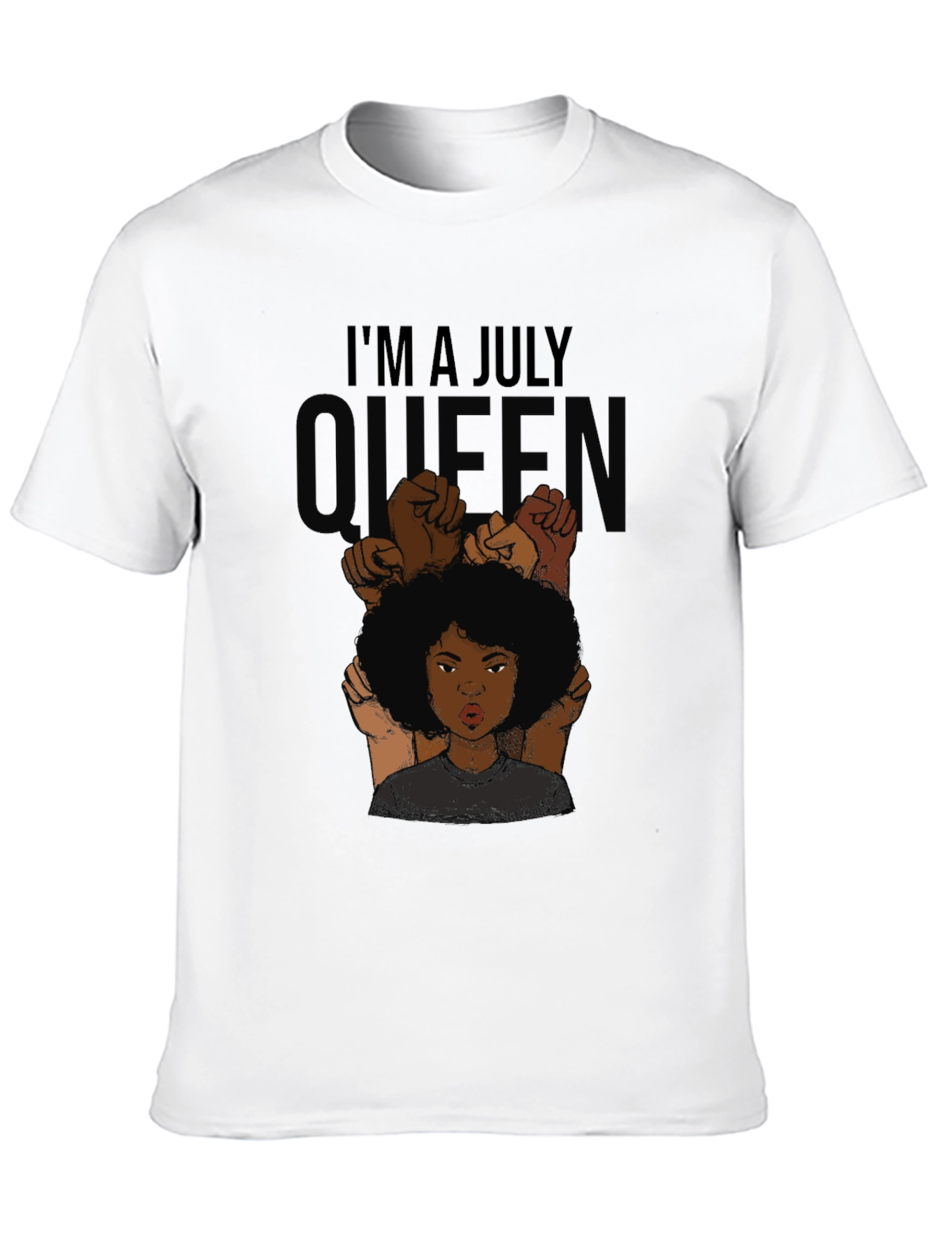 Im a July Queen Black T-Shirt