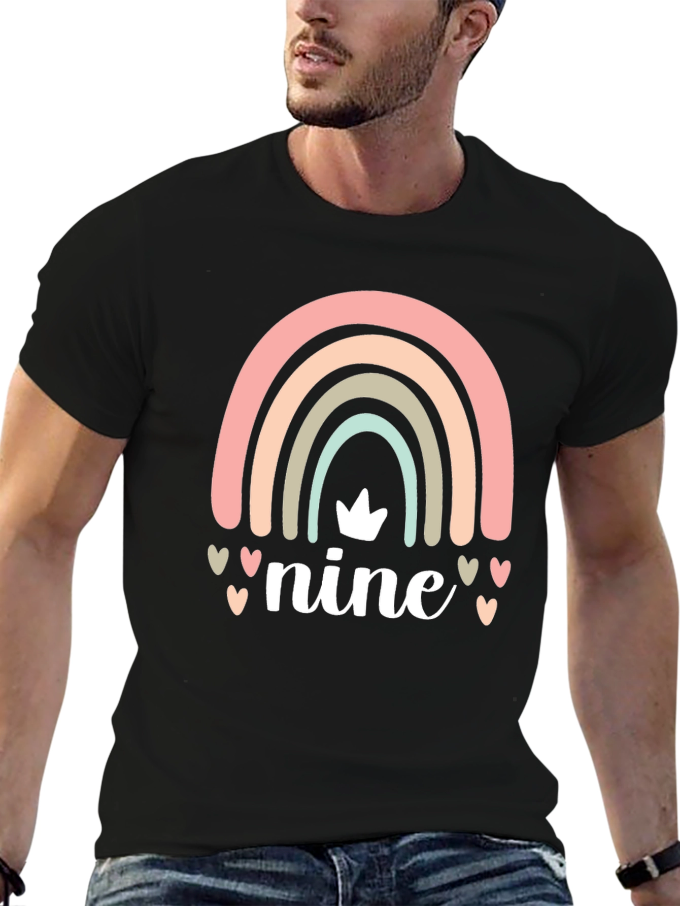 Nine Birthday Rainbow T-Shirt