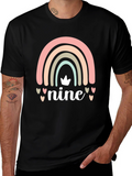Nine Birthday Rainbow T-Shirt