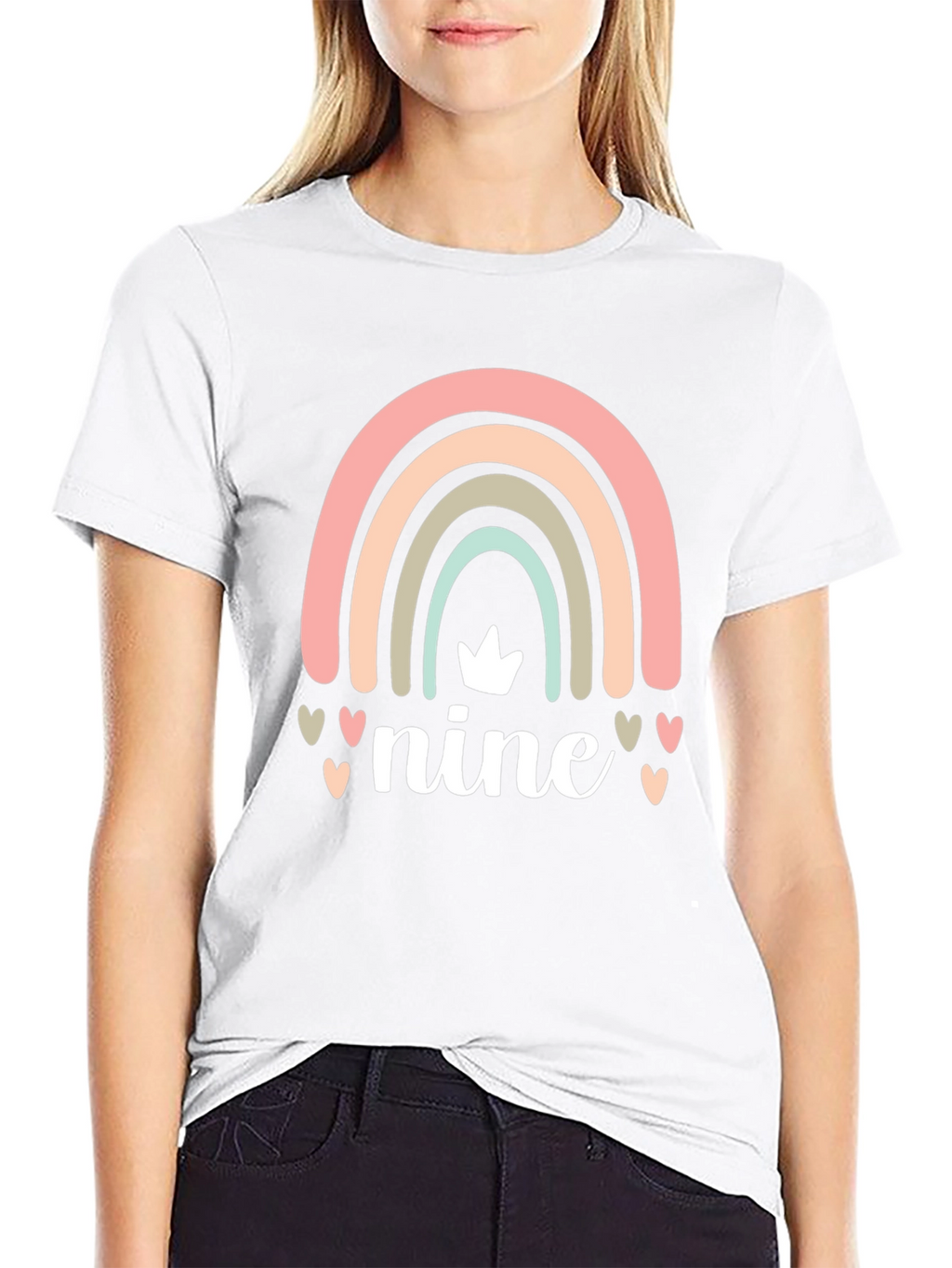 Nine Birthday Rainbow T-Shirt