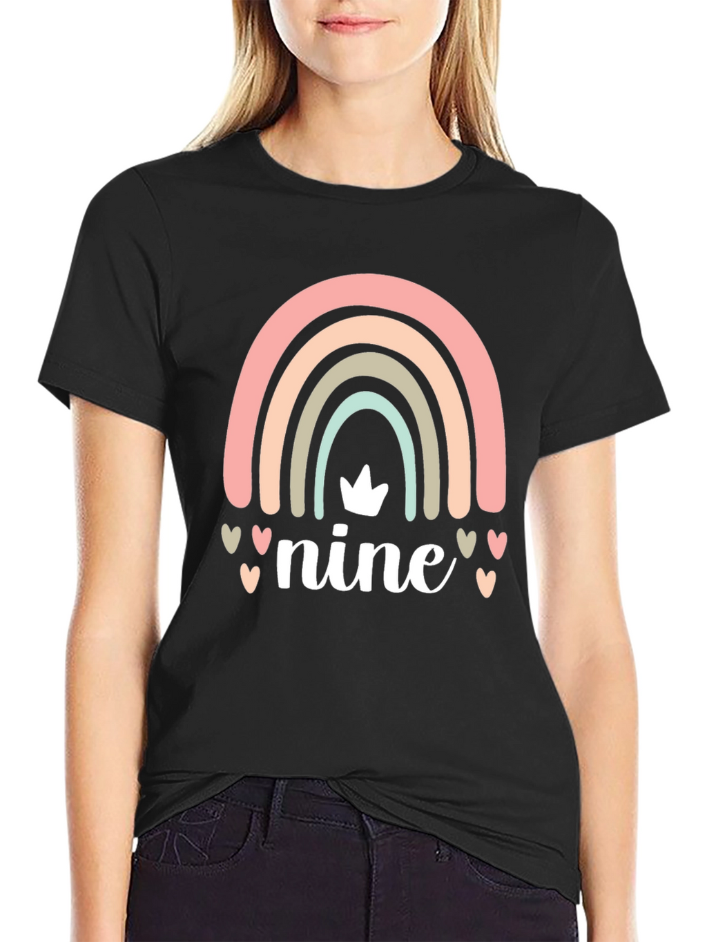 Nine Birthday Rainbow T-Shirt