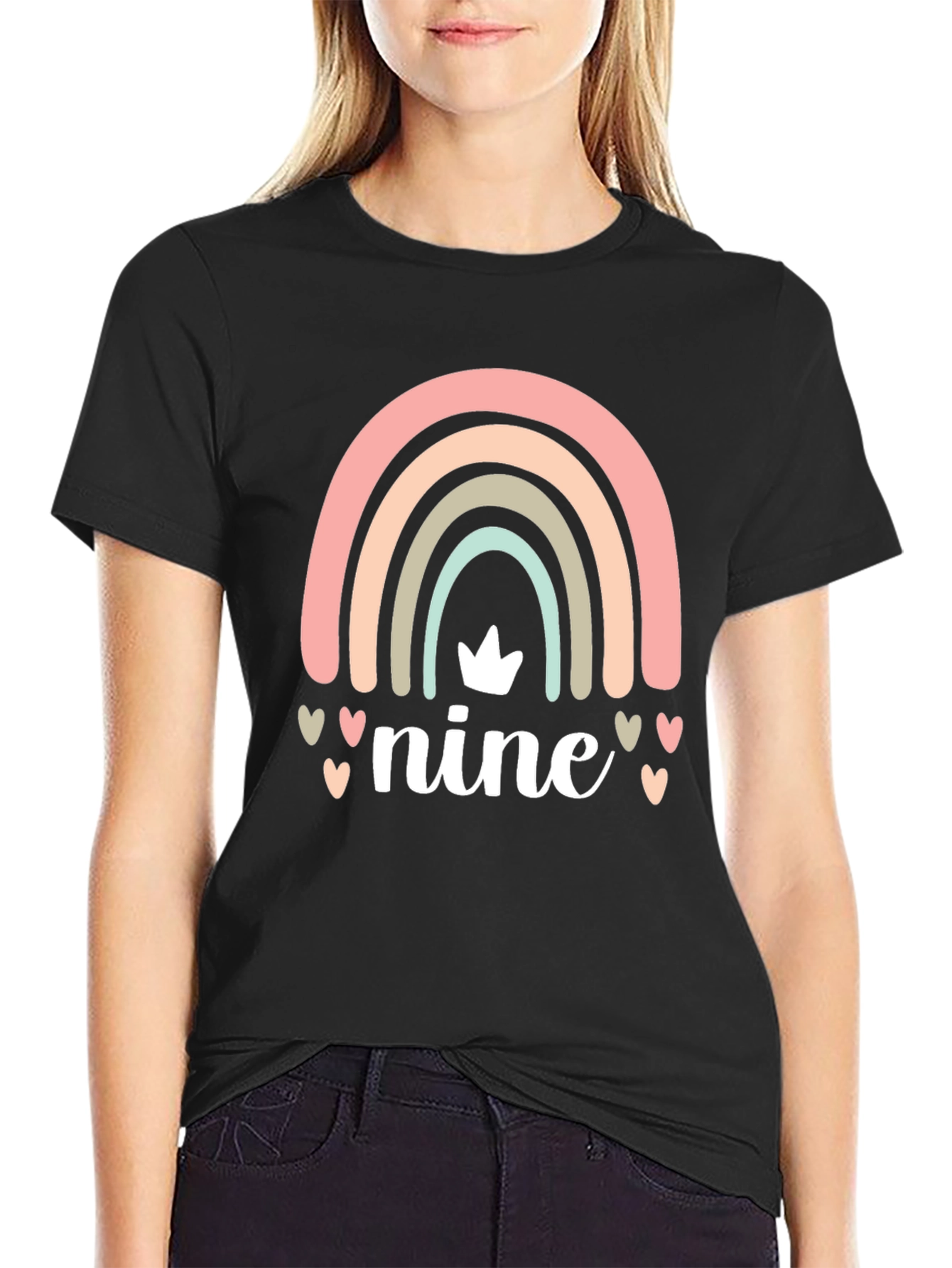 Nine Birthday Rainbow T-Shirt