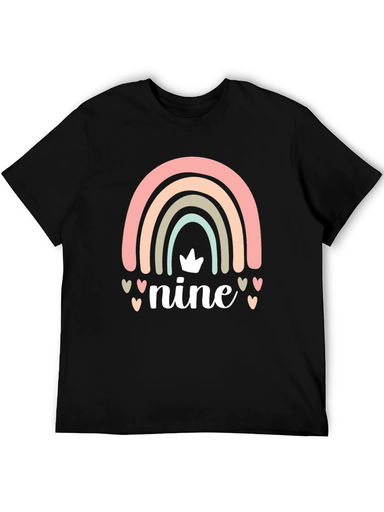 Nine Birthday Rainbow T-Shirt