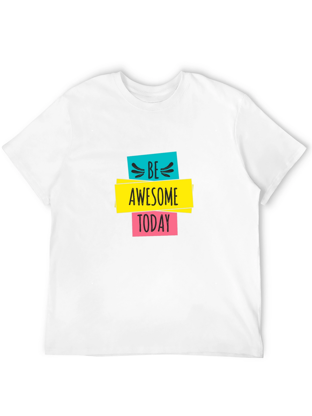 Be Awesome Today Graphic Black T-Shirt