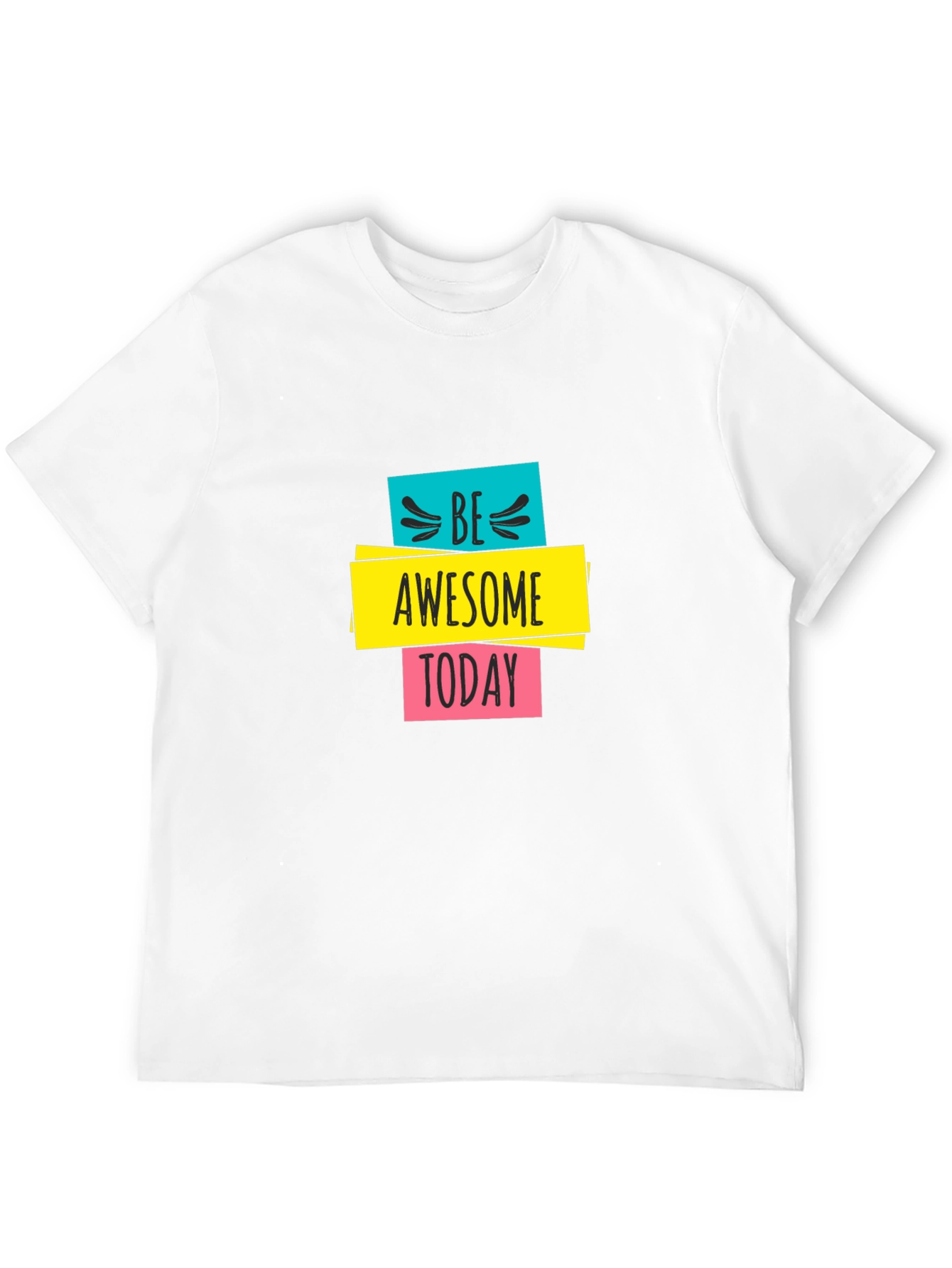 Be Awesome Today Graphic Black T-Shirt