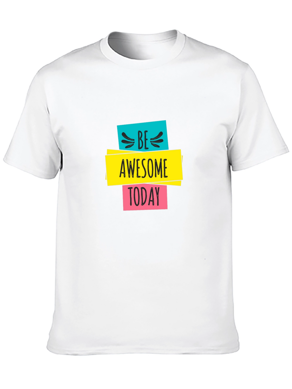 Be Awesome Today Graphic Black T-Shirt