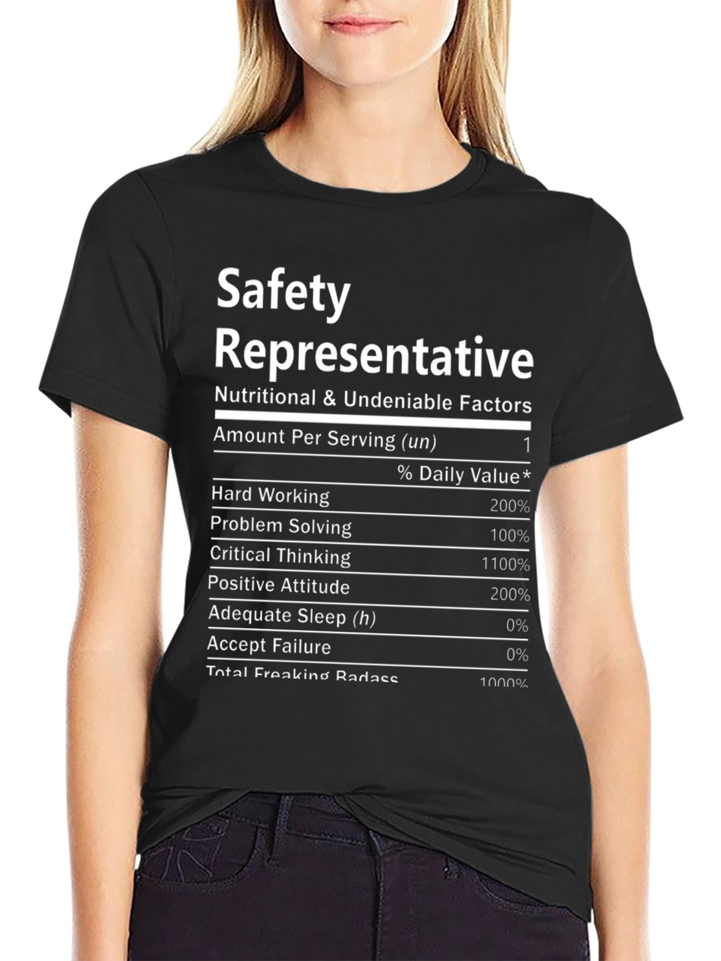 Safety Representative T-Shirt: Nutritional Facts
