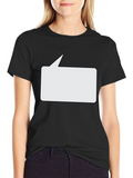 Black T-Shirt with Speech Bubble