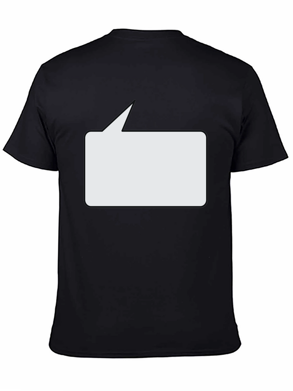 Black T-Shirt with Speech Bubble