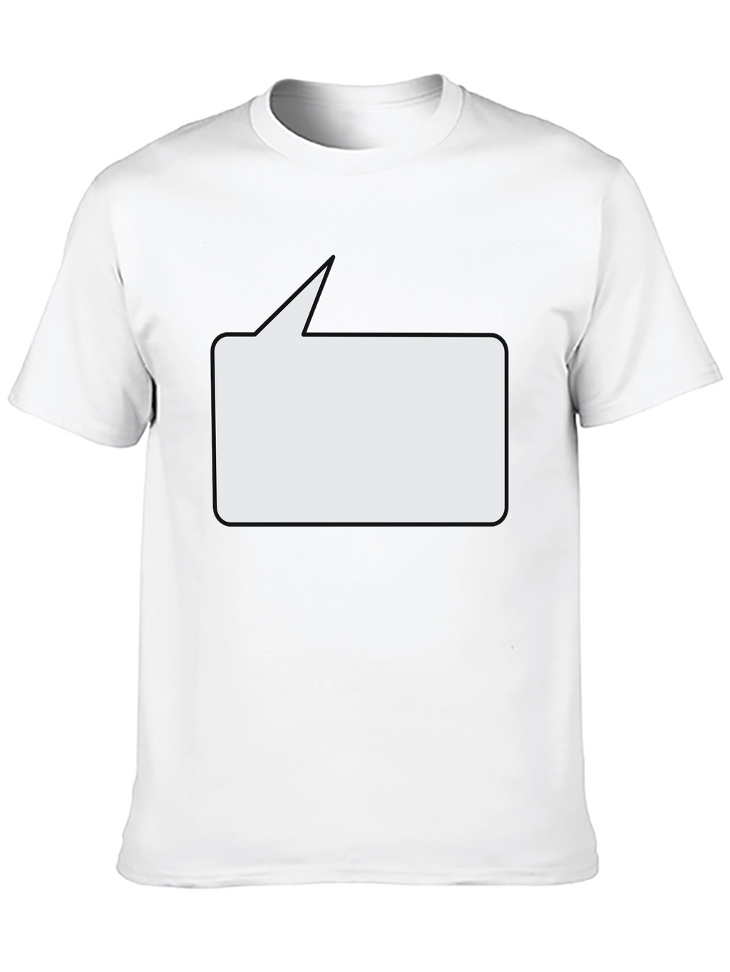 Black T-Shirt with Speech Bubble