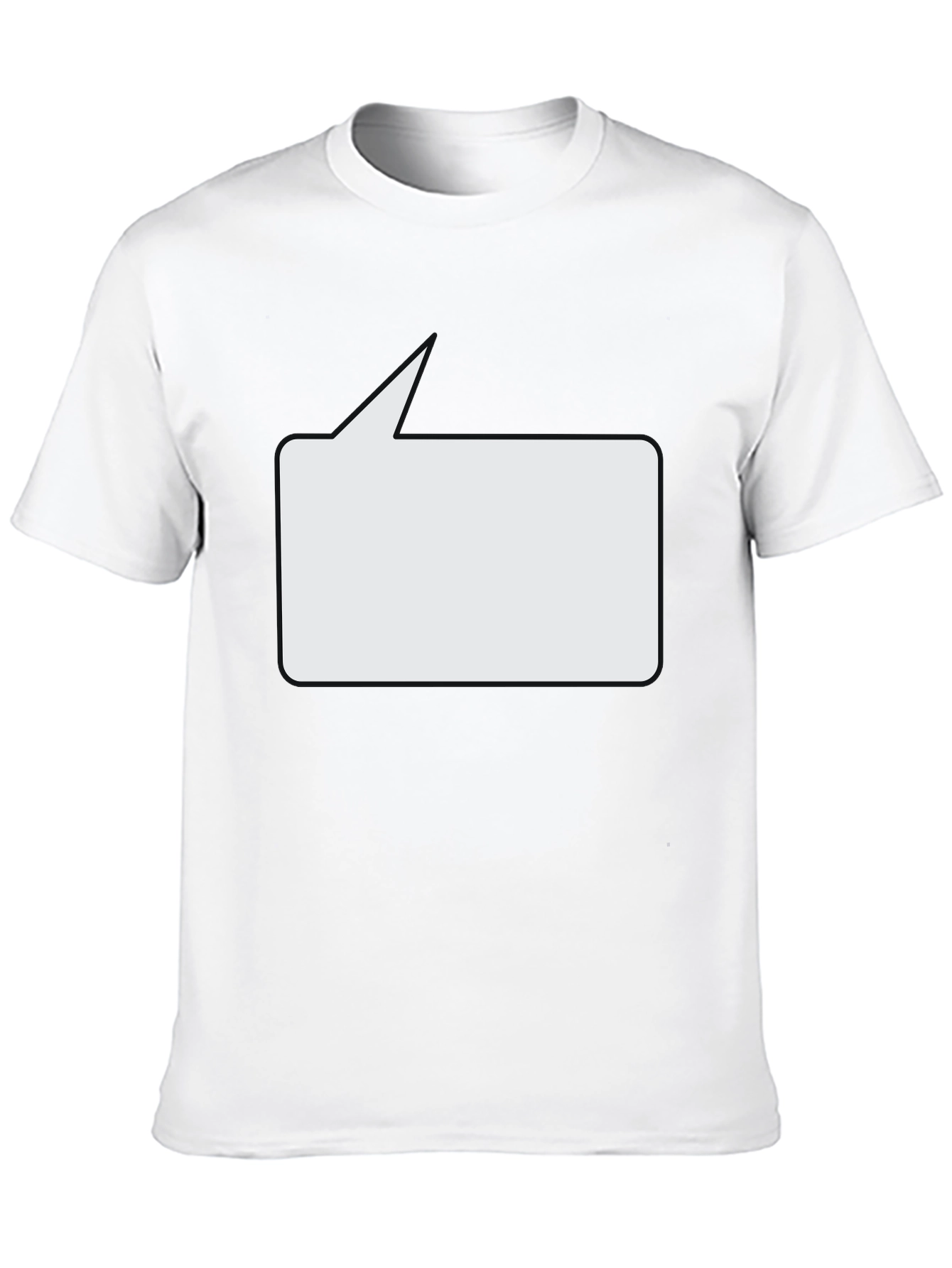 Black T-Shirt with Speech Bubble