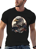 American Eagle Graphic Print Mens Black T-Shirt