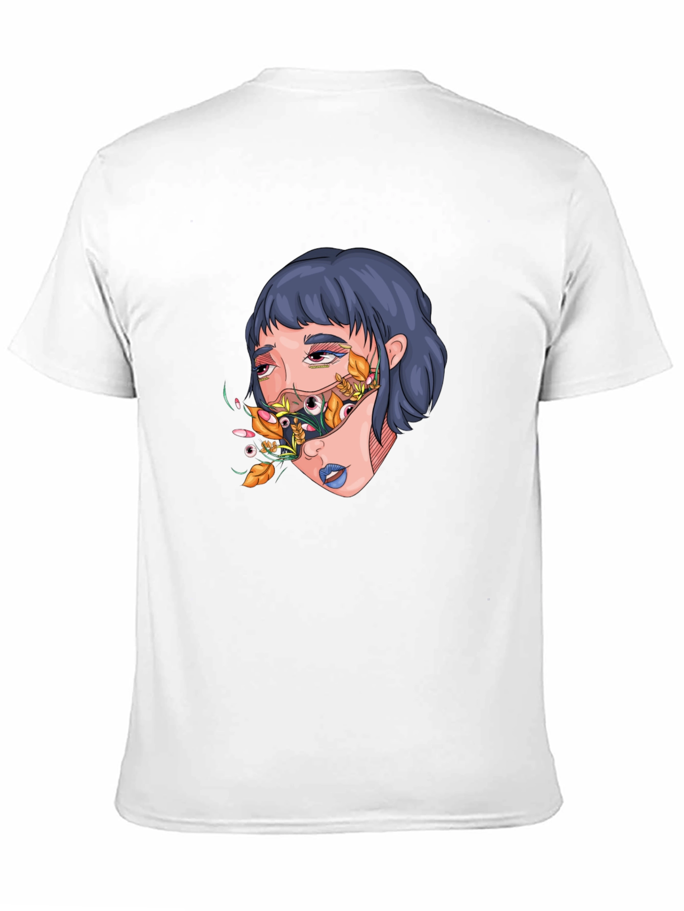 Artistic Graphic Print T-Shirt - Surreal Girl Design